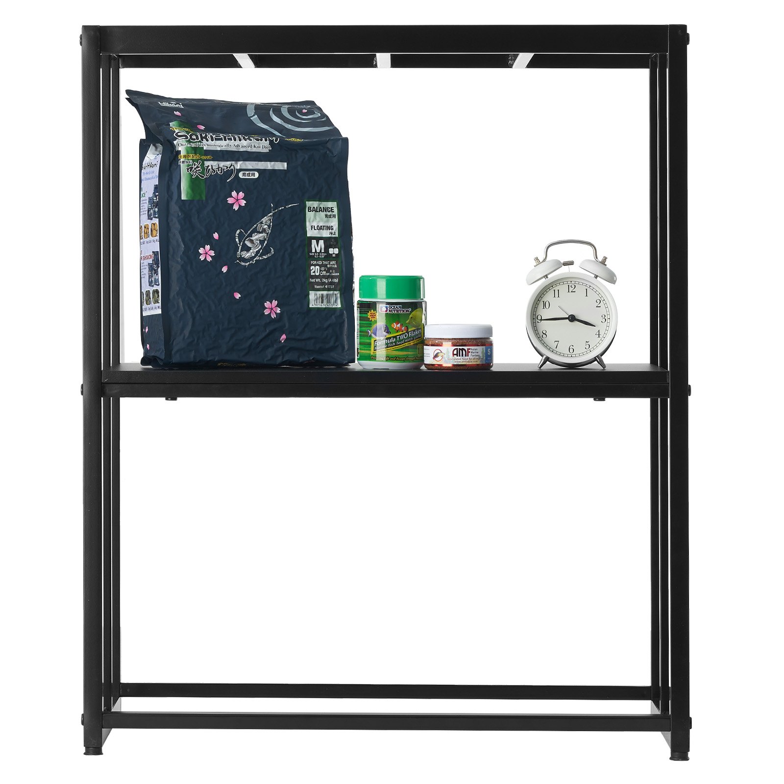 VEVOR Supporto per Acquario Carico 76 kg, Mobili per Acquario 66x33x76,2 cm, Acciaio Robusto, Supporto per Acquario per Rettili con Kit di Stoccaggio Hardware, Casa, Nero