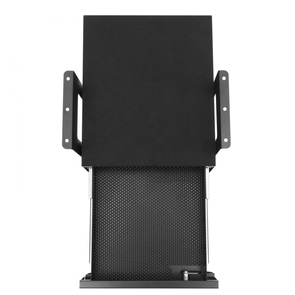 VEVOR Cassetto Estraibile Sotto Scrivania 365 x 335 x 250 mm Organizzatore Nascosto per Riporre Oggetti 2 Strati, Cassetto Portapenne Bloccabile Sottotop per Postazioni di Lavoro Seduta in Piedi, Nero