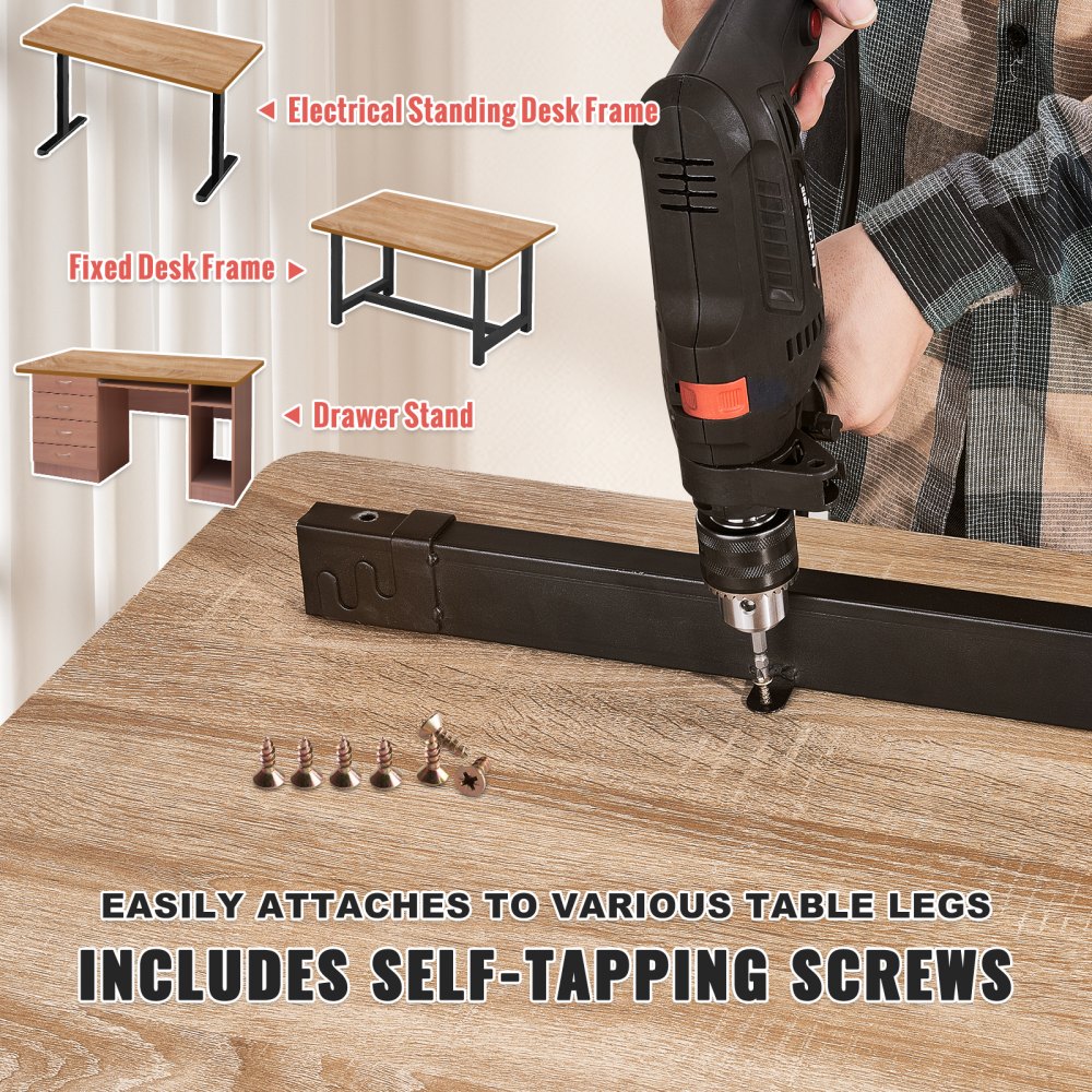 VEVOR Piano per Scrivania 140x70x2,5 cm Portata max. 100 kg, Piano in Truciolare per Tavolo Scrivania, Piano per Tavolo Lavoro Tavolo da Pranzo, Pannello per Tavolo Banco di Lavoro in Legno Truciolare