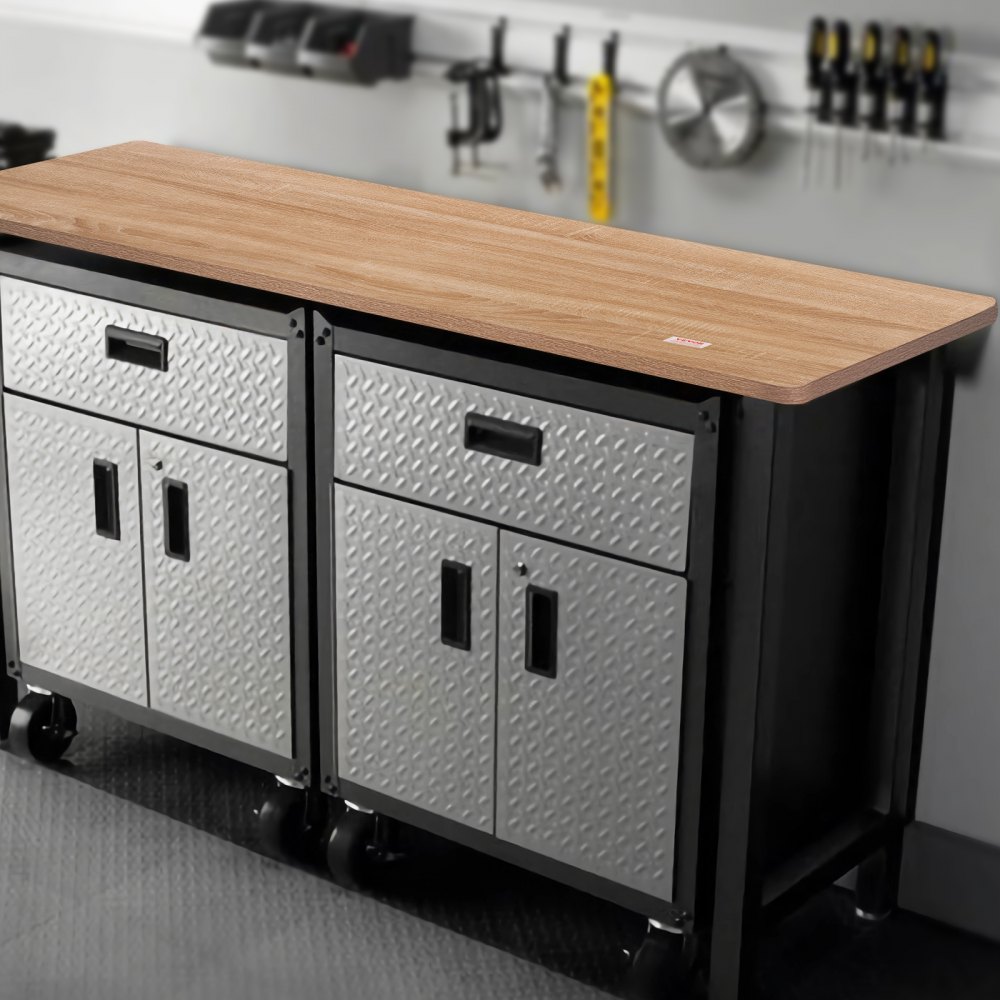 VEVOR Piano per Scrivania 140x70x2,5 cm Portata max. 100 kg, Piano in Truciolare per Tavolo Scrivania, Piano per Tavolo Lavoro Tavolo da Pranzo, Pannello per Tavolo Banco di Lavoro in Legno Truciolare