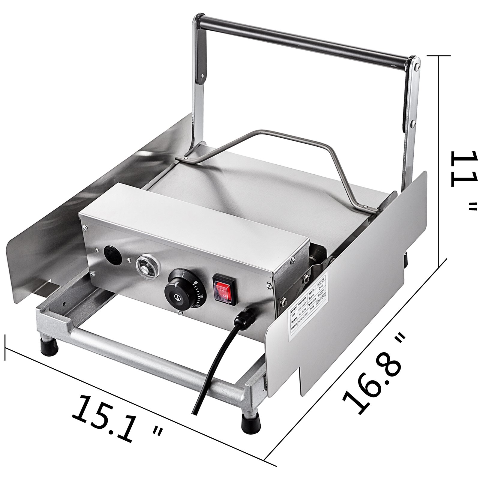 Tostapane Macchina Per Hamburger Piastre Doppio 2200w Commerciale 6 Hamburger