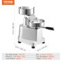 VEVOR Macchina per Hamburger Commerciale, Macchina per Hamburger Pressa Dimensioni 130mm, Pressa per Hamburger in Acciaio Inox per Formatura Carne 1000 Pezzi Carta per Hamburger, Pressa per Hamburger