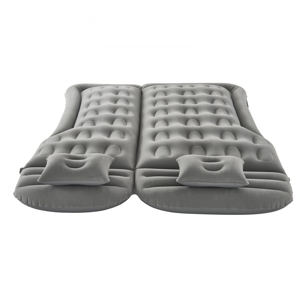 VEVOR Materasso ad Aria per Auto Floccato e Ispessito, Materasso Gonfiabile da Campeggio, Letto Dormire Portatile da Viaggio con Pompa dell'Aria, Ugello, Borsa Trasporto, Grigio