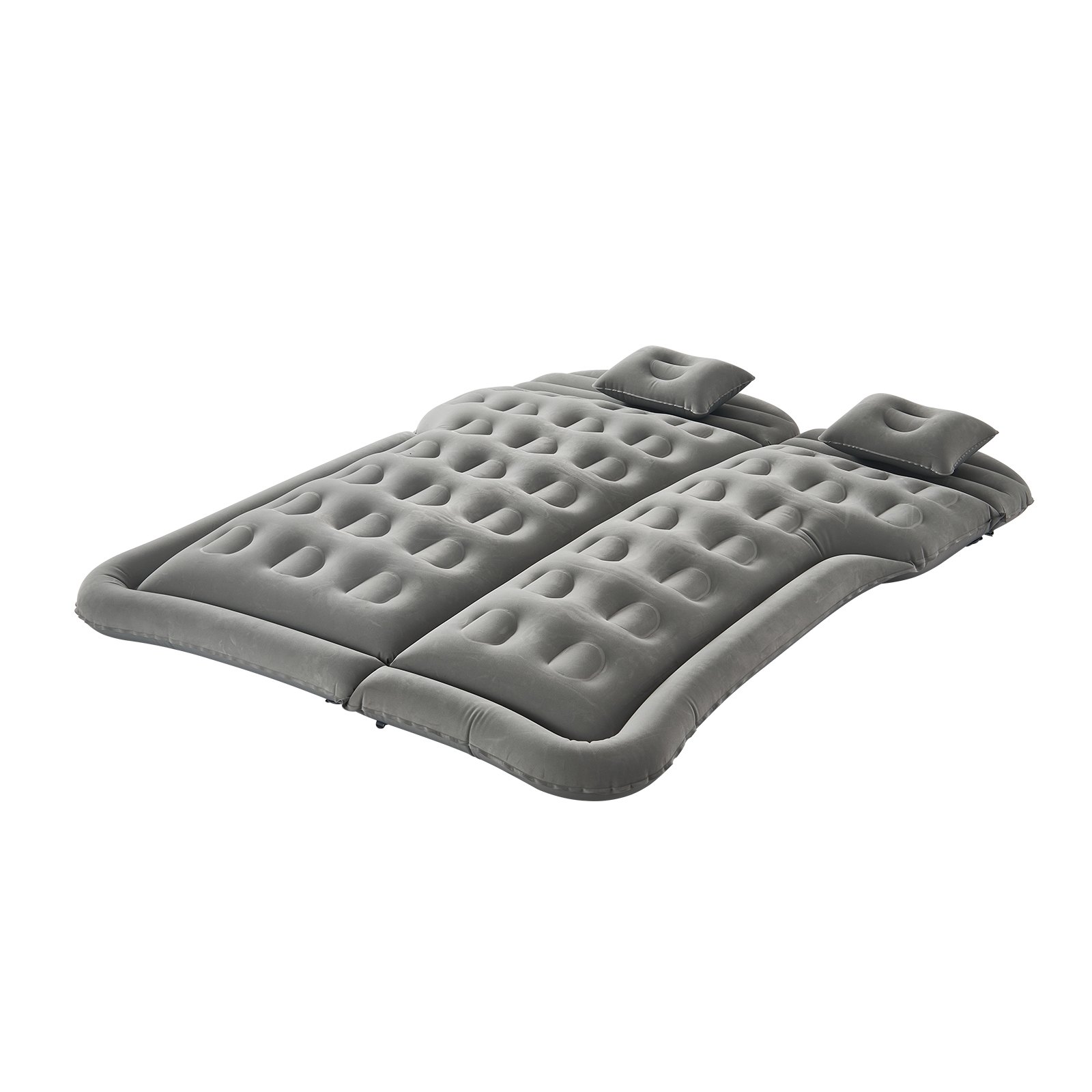 VEVOR Materasso ad Aria per Auto Floccato e Ispessito, Materasso Gonfiabile da Campeggio, Letto Dormire Portatile da Viaggio con Pompa dell'Aria, Ugello, Borsa Trasporto, Grigio