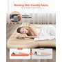 VEVOR Materasso Resistente ad Aria per Auto, Materasso Gonfiabile da Campeggio Floccato e Ispessito, Confortevole Letto da Dormire Portatile da Viaggio con Pompa dell'Aria, 2 Cuscini, Beige