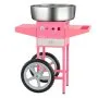 VEVOR Electric Cotton Candy Machine, Commercial Cotton Candy Equipment with Cart (1000 W) with 52 cm Stainless Steel Bowl, Sugar Scoop & Drawer, Perfect for Children's Birthdays and Family Parties, Pink
