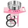 VEVOR Electric Cotton Candy Machine, Commercial Cotton Candy Equipment with Cart (1000 W) with 52 cm Stainless Steel Bowl, Sugar Scoop & Drawer, Perfect for Children's Birthdays and Family Parties, Pink