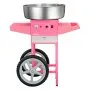 VEVOR Electric Cotton Candy Machine, Commercial Cotton Candy Equipment with Cart (1000 W) with 52 cm Stainless Steel Bowl, Sugar Scoop & Drawer, Perfect for Children's Birthdays and Family Parties, Pink