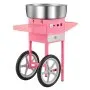 VEVOR Electric Cotton Candy Machine, Commercial Cotton Candy Equipment with Cart (1000 W) with 52 cm Stainless Steel Bowl, Sugar Scoop & Drawer, Perfect for Children's Birthdays and Family Parties, Pink
