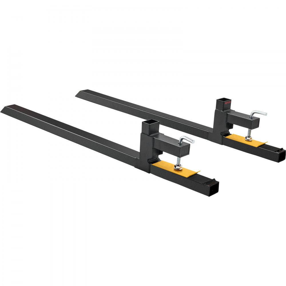 VEVOR Forche per Pallet Lunghezza 149cm Capacità Carico Max. 907kg, Coppia di Forche per Movimentazione Carico per Benne Trattori Minipala Escavatori in Acciaio, Forche per Benne Rimovibili per Carico