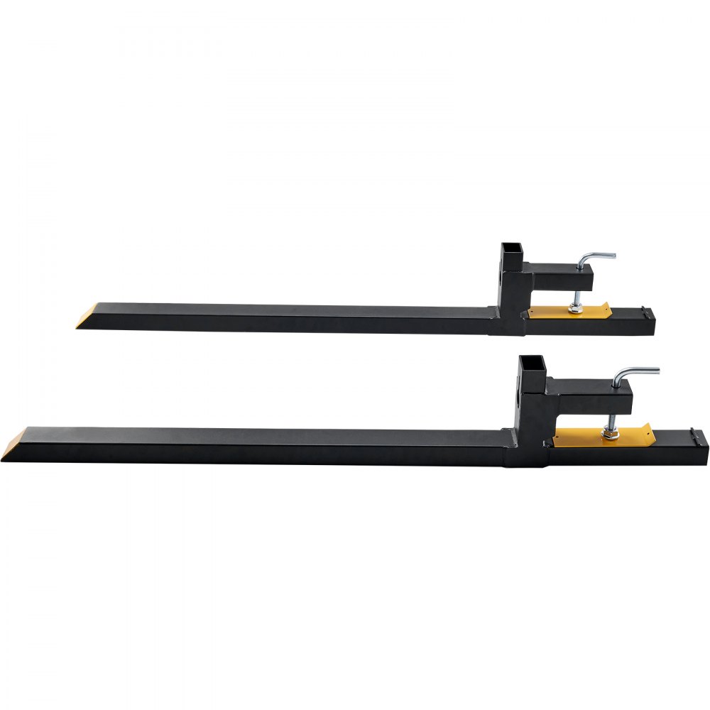 VEVOR Forche per Pallet Lunghezza 149cm Capacità Carico Max. 907kg, Coppia di Forche per Movimentazione Carico per Benne Trattori Minipala Escavatori in Acciaio, Forche per Benne Rimovibili per Carico