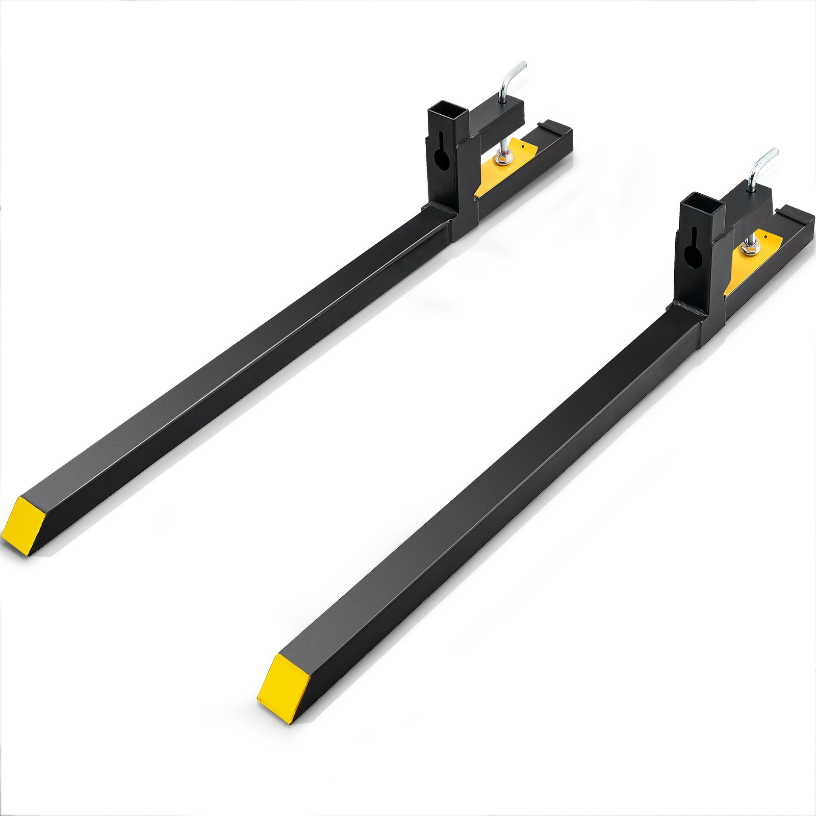 VEVOR Forche per Pallet Lunghezza 149cm Capacità Carico Max. 907kg, Coppia di Forche per Movimentazione Carico per Benne Trattori Minipala Escavatori in Acciaio, Forche per Benne Rimovibili per Carico