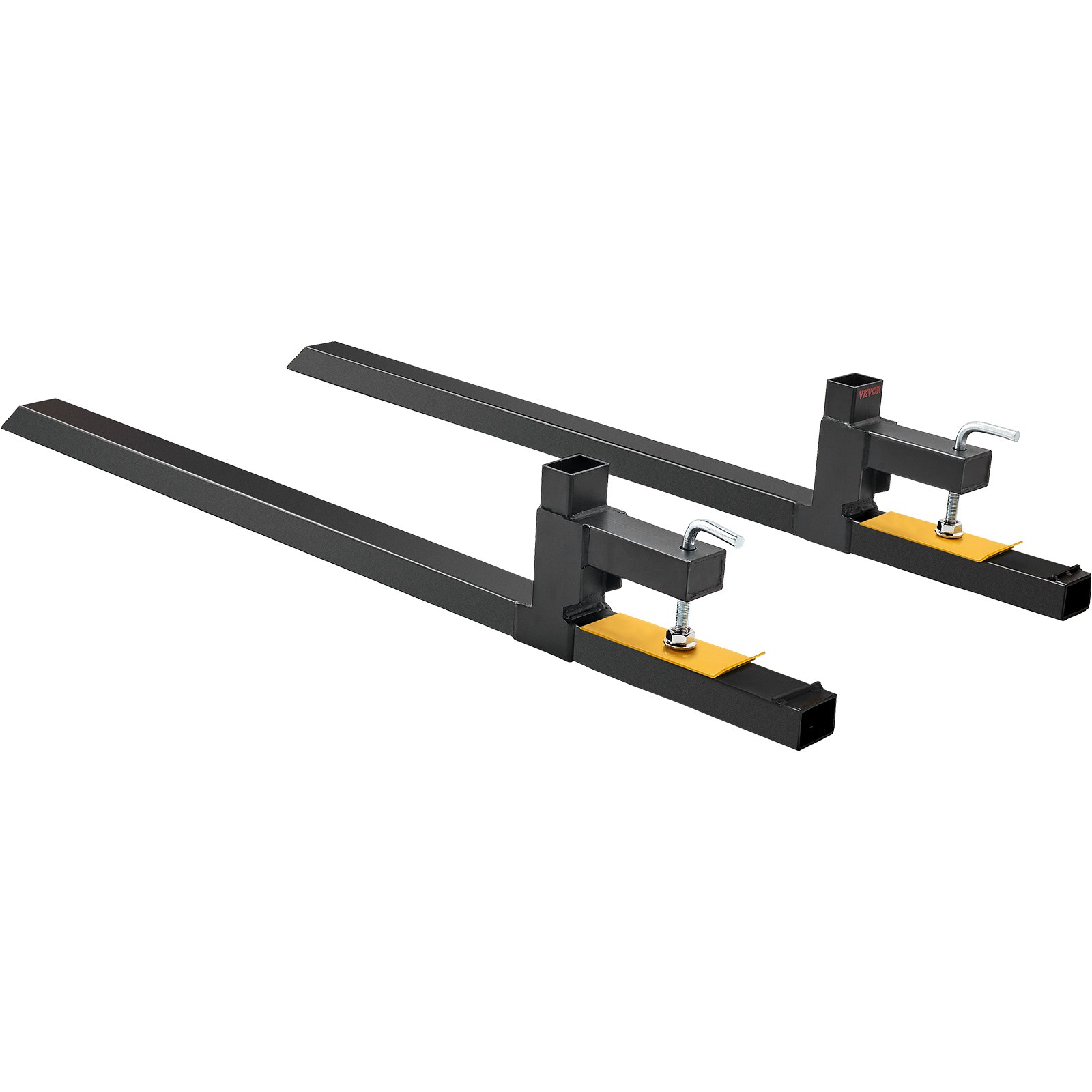 VEVOR Forche per Pallet Lunghezza 149cm Capacità Carico Max. 907kg, Coppia di Forche per Movimentazione Carico per Benne Trattori Minipala Escavatori in Acciaio, Forche per Benne Rimovibili per Carico