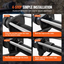 VEVOR Corda per Verricello 12,7mm x 28m Cavo Sintetico 142,3 kN con Guaina Protettiva Gancio per Verricello Forgiato Cinghia di Trazione per SUV Fuoristrada Camion Auto, Cavo Sintetico per Verricello