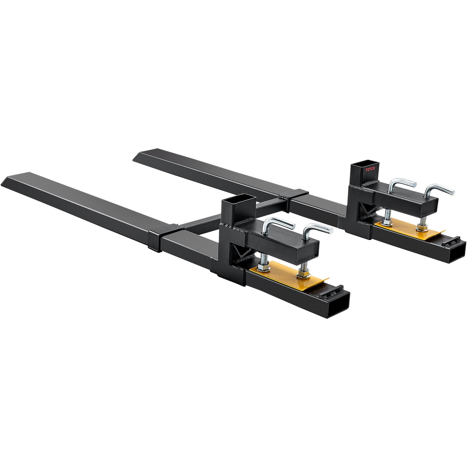VEVOR Forche per Pallet Lunghezza 149cm Capacità Carico Max. 1814 kg Larghezza Regolabile tra 495 - 915 mm, Coppia di Forche per Movimentazione Carico da Benne Trattori Minipala Escavatori in Acciaio