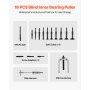 VEVOR Blind Hole Bearing Puller Set, 16-in-1 Inner Bearing Race and Seal Extractor Kit, 16 PCS Slide Hammer Pilot Insert Inner Internal Bearing Removal Tool Set with 10 Split Collets and Counterstay
