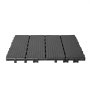 VEVOR Piastrelle per Patio ad Incastro 36 Pezzi 300 x 300 x 20 mm, Piastrelle Impermeabile in Plastica, Piastrelle per Tutte Le Condizioni Atmosferiche, per Portico Piscina Cortile, Grigio Scuro