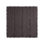 VEVOR Piastrelle per Patio ad Incastro 54 Pezzi 300 x 300 x 20 mm, Piastrelle Impermeabile in Plastica, Piastrelle per Tutte Le Condizioni Atmosferiche, per Portico Piscina Cortile, Marrone Scuro