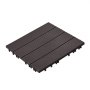 VEVOR Piastrelle per Patio ad Incastro 54 Pezzi 300 x 300 x 20 mm, Piastrelle Impermeabile in Plastica, Piastrelle per Tutte Le Condizioni Atmosferiche, per Portico Piscina Cortile, Marrone Scuro
