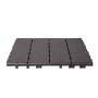 VEVOR Piastrelle per Patio ad Incastro 54 Pezzi 300 x 300 x 20 mm, Piastrelle Impermeabile in Plastica, Piastrelle per Tutte Le Condizioni Atmosferiche, per Portico Piscina Cortile, Marrone Scuro