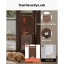 VEVOR Porta Scorrevole per Animali Domestici, Altezza Regolabile da 1927 a 2040 mm, Telaio in Lega di Alluminio con Cerniere Girevoli e Design con Serratura, Sportello per Cani XL Marrone