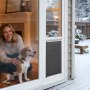 VEVOR Sportello Animali per Porte Scorrevoli, Altezza Regolabile da 1927 mm a 2049 mm, Telaio in Lega di Alluminio con Sportello Cerniera Girevole e Chiusura di Sicurezza, per Cani  Grandi in Affitti