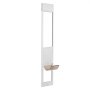 VEVOR Porta per Cani Scorrevoli in Vetro Altezza Regolabile 1927-2049mm, Porta per Animali in Vetro Temperato con Telaio in Alluminio Struttura a Cerniera, Sportello Serratura per Cani Taglia Media