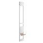 VEVOR Porta per Cani Scorrevoli in Vetro Altezza Regolabile 1927-2049mm, Porta per Animali in Vetro Temperato con Telaio in Alluminio Struttura a Cerniera, Sportello Serratura per Cani Taglia Piccola