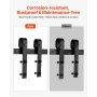 VEVOR Kit Ferramenta per Porta Scorrevole da Fienile 2011 mm, Capacità 150 kg, Compatibile con Larghezza max. 914-1016 mm e Spessore 34,9-44,45 mm, Binario Resistente e Rullo a Forma J, Nero