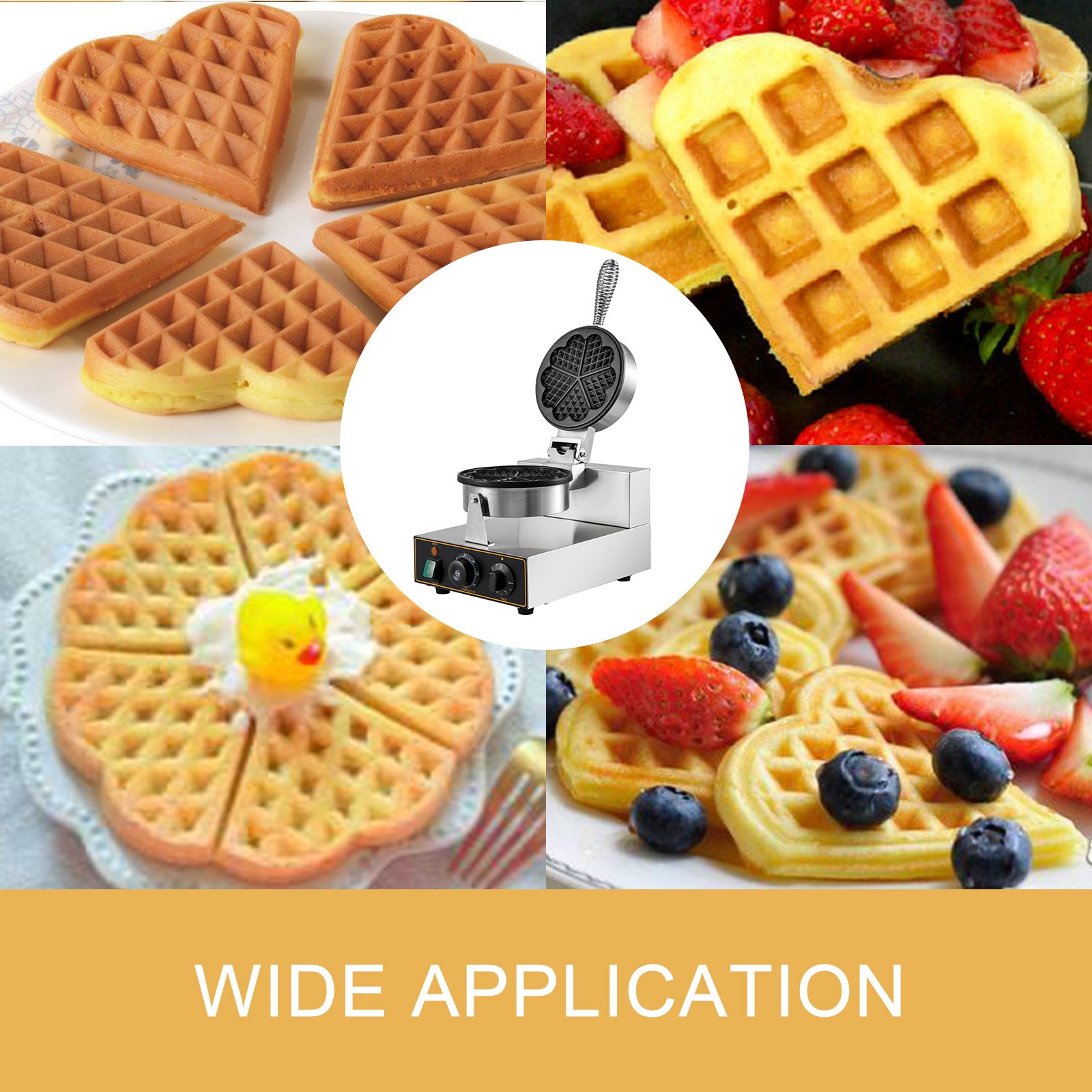 Cialdiera Per Waffle 5 Pezzi Piastra Elettrica Antiaderente Per Waffle