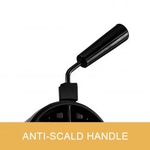 VEVOR Macchina per Waffle Rotonda Commerciale Antiaderente, Macchina per Waffle Elettrica Rotante, Macchina per Waffle con Controllo della Temperatura, Egg Waffle Maker