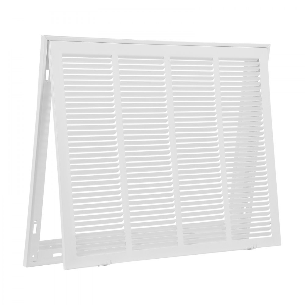 VEVOR Griglia del Filtro dell'Aria di Ritorno, per Aperture di Condotti da 60,5 x 45,5 cm Filtro Non Incluso, Griglia di Ritorno dell'Aria in Acciaio Verniciato a Polvere, Faccia/Porta Staccabile