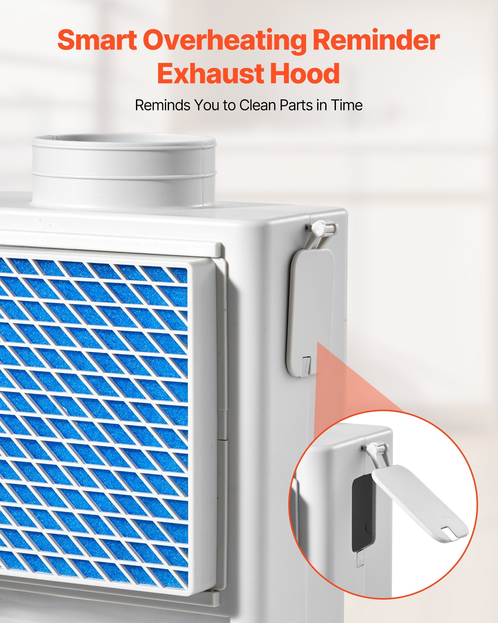 VEVOR Kit di Sfiato per Asciugatrice Interna, Materiale ABS di Alta Qualità con Cassetto dell'Acqua, per Porta di Scarico da 99 mm, con Promemoria di Surriscaldamento 4 Cuscinetti di Purificazione