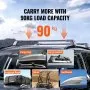 VEVOR Universal Roof Rack, Aluminum Crossbars for Cars, 90 kg Load Capacity, Suitable for Raised Side Rails with Gap, Suitable for Inner Distance of Roof Beam 102-108 cm