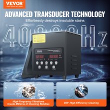 VEVORPulitore a Ultrasuoni 2 L Macchina per Pulizia a Ultrasuoni Digitale 60 W