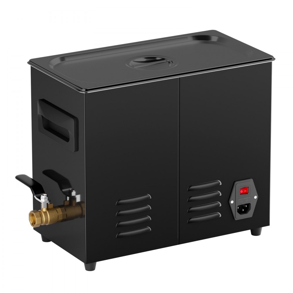 VEVOR Pulitore Ultrasuoni Industriale 6L, Macchina per la Pulizia ad Ultrasuoni Digitale da 180 W, con Modalità Delicata e Degasaggio Migliorato, con Riscaldatore e Timer, per Gioielli