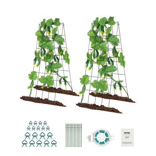 VEVOR Traliccio per Cetrioli 100 x 80 cm Traliccio da Giardino in Metallo Verde