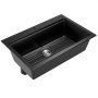 VEVOR 84 cm Kitchen Sink Workstation, Top Mount Granite Sinks, Drop-In Single Bowl Farmhouse Basin with Multiple Accessories, Household Dishwasher Sink for RV, Prep Kitchen, and Bar (Black)