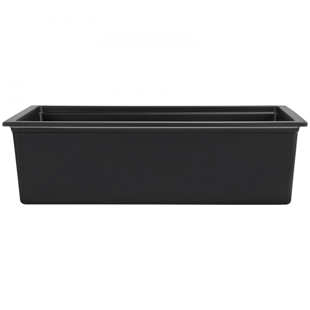 VEVOR Lavello da Cucina in Granito 762 x 457 x 230 mm per Montaggio ad Appoggio, Lavello da Cucina da Incasso in Stile Rurale con Accessori, per Camper, Cucine di Preparazione, Bar, Nero