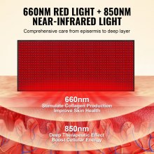 VEVOR Tappetino per Terapia Luce Rossa Tutto il Corpo 1280 Pezzi Luce LED 3 Chip