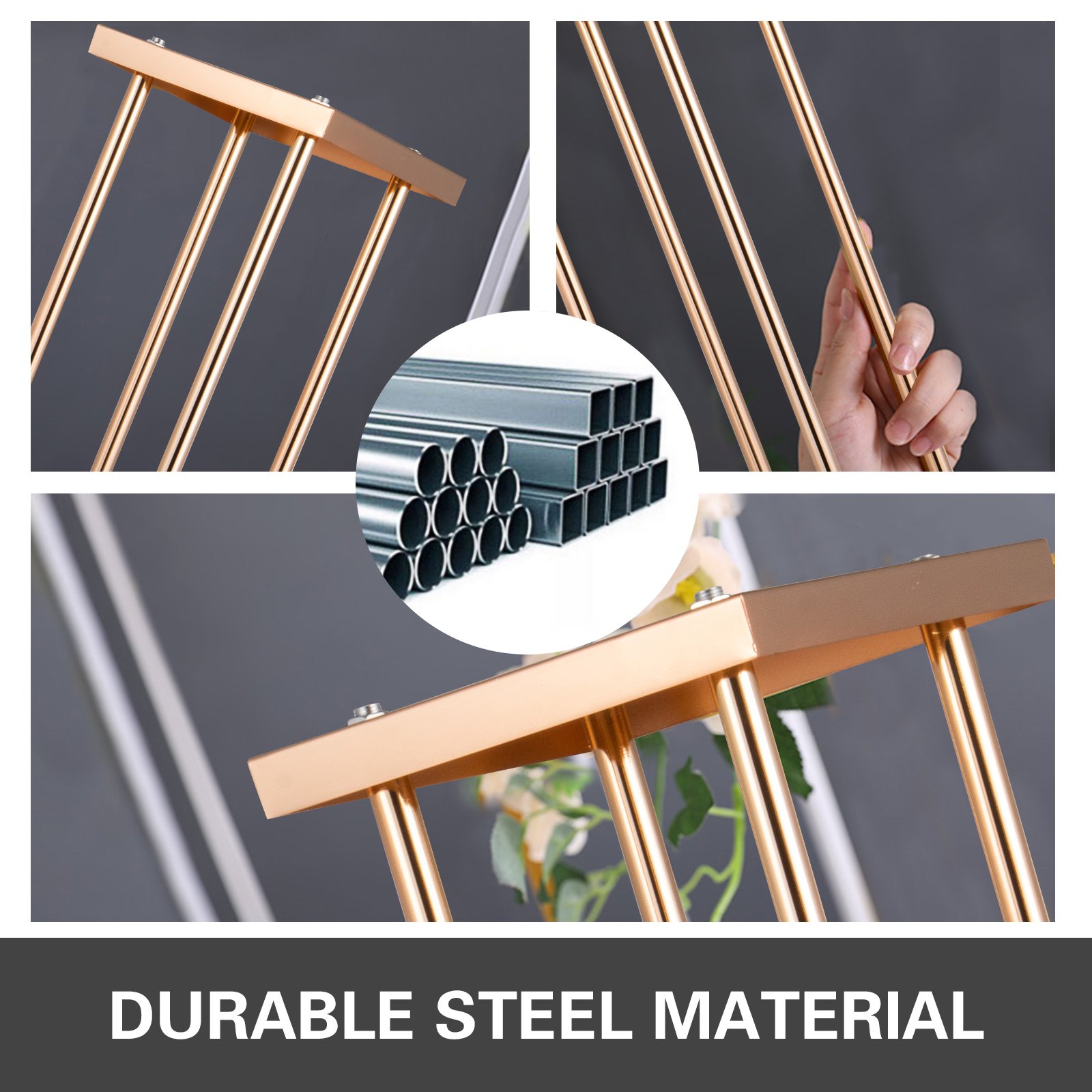 Supporto Per Fiori In Metallo 11 Pezzi Decorazione Matrimonio Oro Colonna 80cm