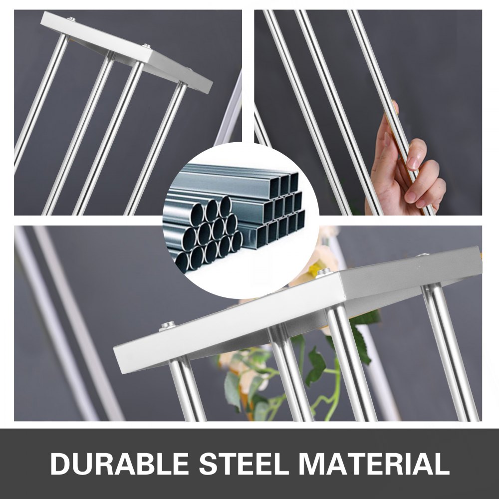 1m Portafiori Portavaso Argento 11 Pezzi In Metallo Per Feste Matrimonio Nozze