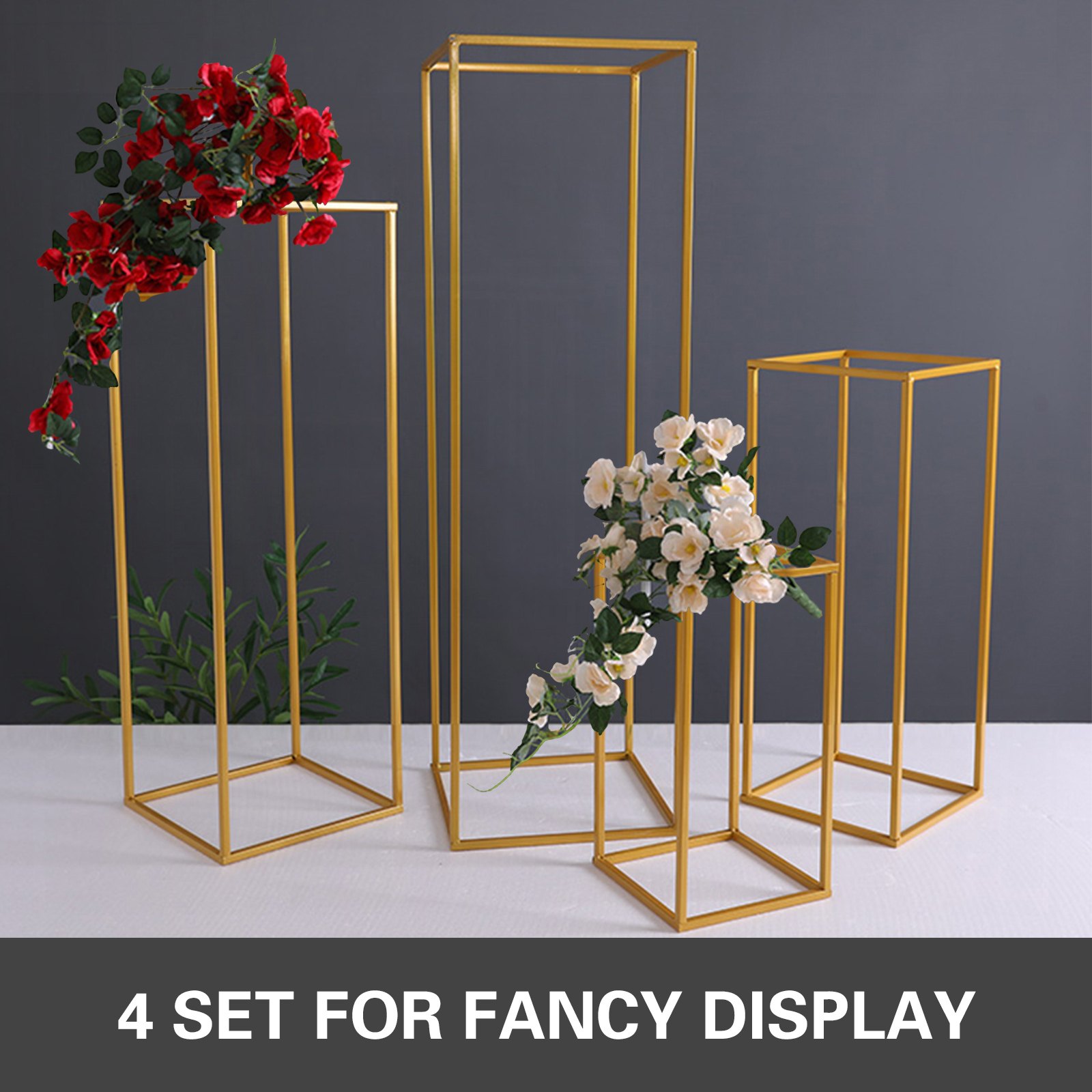 Set 5 Portafiori Portavaso Supporto Per Vaso Fiori Per Feste Matrimonio Oro