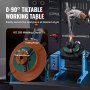 VEVOR Posizionatore Rotante per Saldatura 50kg, Tavola Girevole per Posizionamento 0-90° 0,5-6RPM 120W, Mandrino per Tornio 12,4 Pollici Supporto Torcia Saldatura per Taglio, Rettifica, Assemblaggio