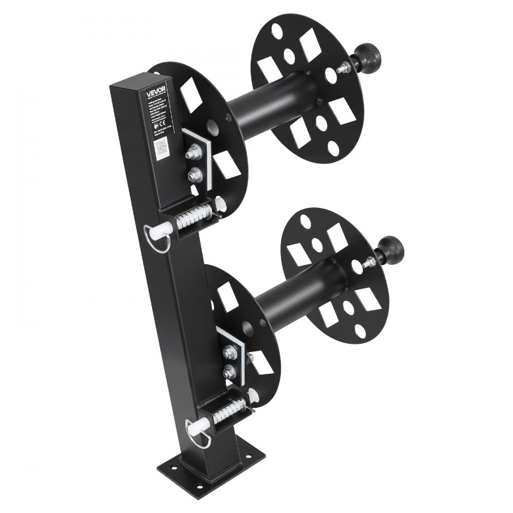 VEVOR Avvolgicavo Doppio per Saldatura per Impieghi Gravosi, Avvolgicavo per Cavi Elettrici da 45,7 m e 38 m, in Acciaio Verniciato a Polvere con Perno di Bloccaggio per Autocarri di Servizio Cantieri