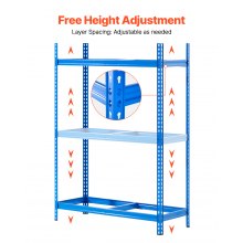 VEVOR Scaffale Porta Gomme Auto, con 2 Ripiani Fino a 12 Pneumatici Standard, Supporto Portagomme in Metallo ad Alte Prestazioni con Distanza Regolabile, Portata 150 kg Ideale per Officine Garage