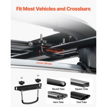 VEVOR Portapacchi Durevole da Tetto da Auto 1216 x 1020 x 142 mm Capacità 68 kg