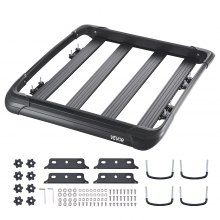 VEVOR Portapacchi Durevole da Tetto da Auto 1216 x 1020 x 142 mm Capacità 68 kg