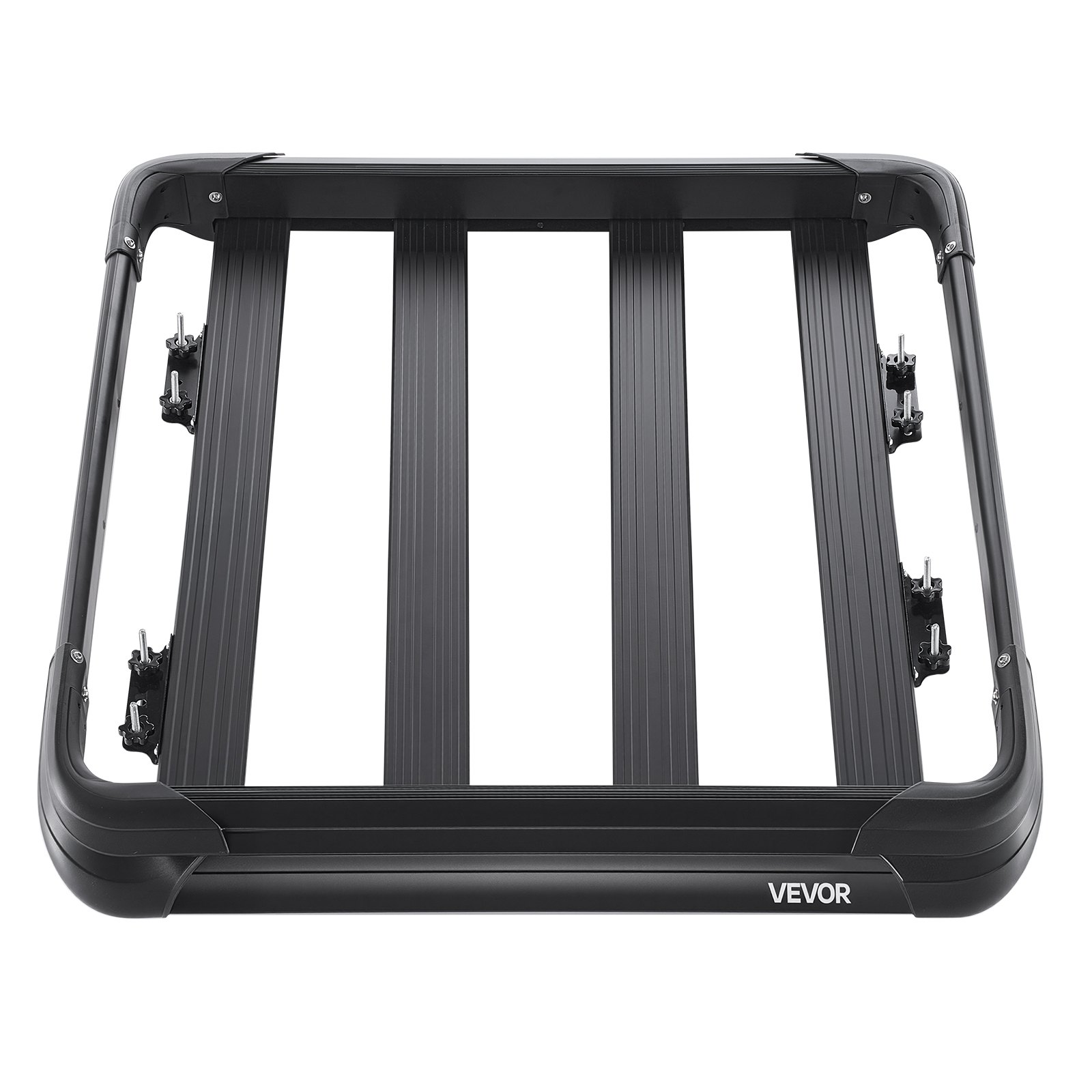 VEVOR Portapacchi da Tetto, Portabagagli Durevole da Tetto per Auto con Capacità 68 kg, Recinzione, Acciaio Legato Antiruggine, Carenatura Antivento, per Auto SUV 1216 x 1020 x 142 mm