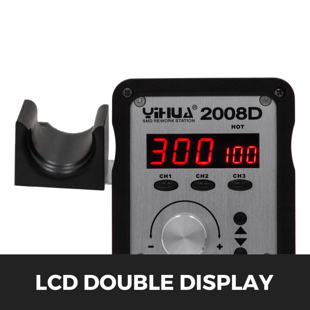 Yihua-2008d Stazione Saldante Pistola Ad Aria Calda 4 Ugelli 650w 100-500℃